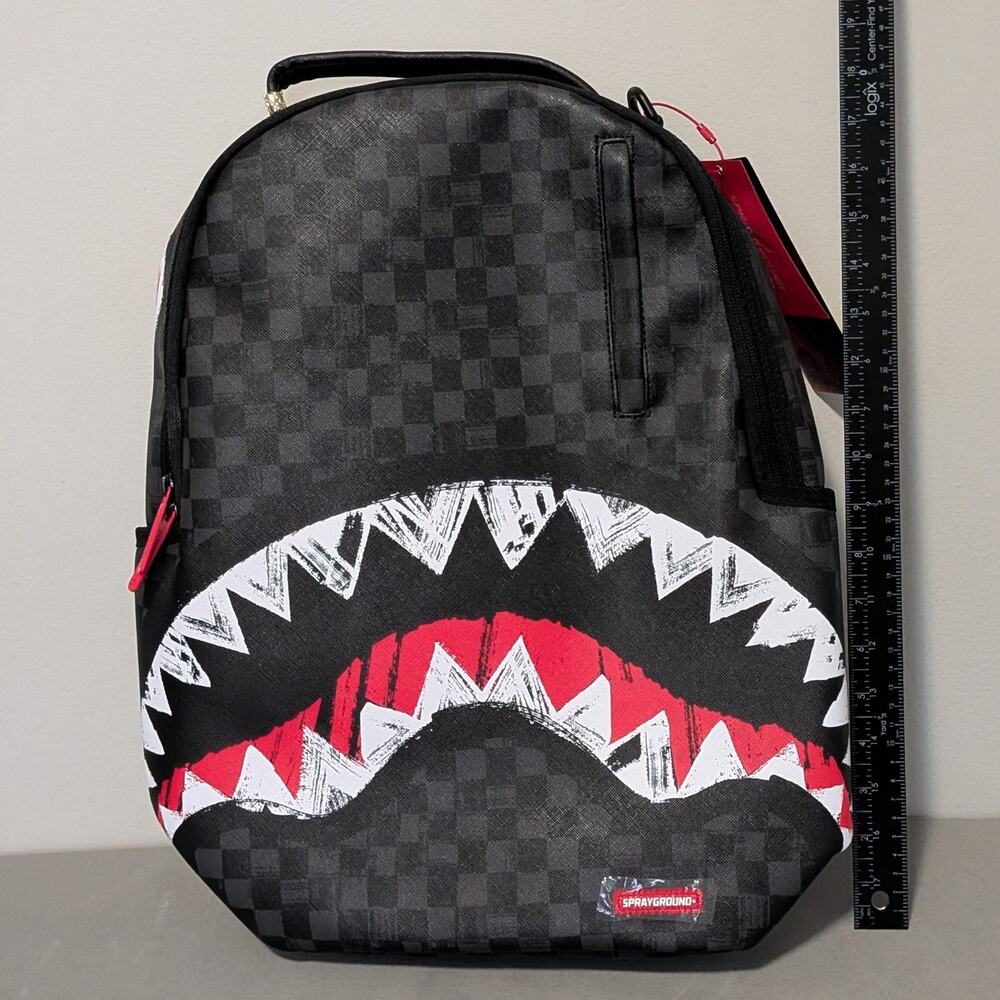 Sprayground Shark Bite MIDNIGHT SHADOW BACKPACK NWT Bookbag - Picture 6 of 8